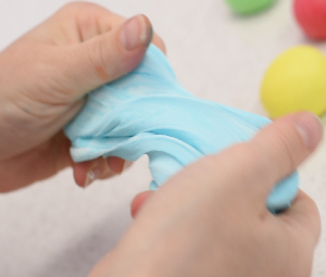 Mix or knead the colour in